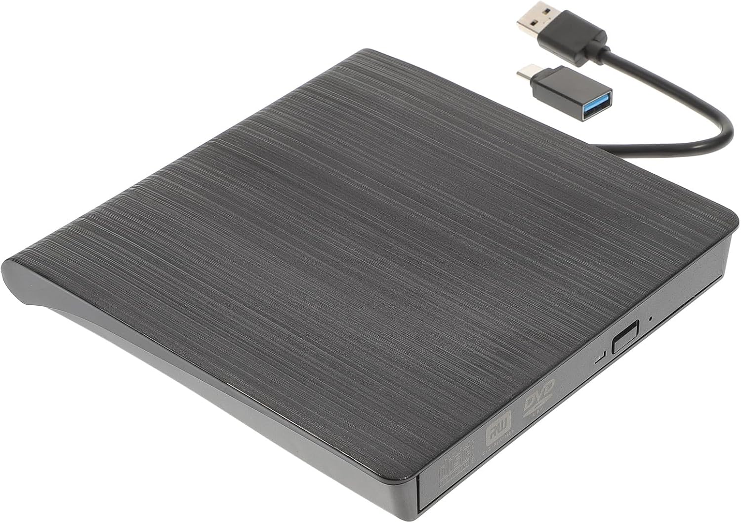 TEHAUX External Slot in Load DVD Rw Optical Drive CD Burner Recorder for Laptop Desktop USB 3.0 Black 12.7mm Portable External CD DVD Drive