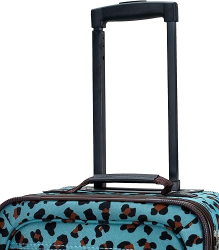 Miniatura 9 de Rockland Jungle Softside Juego de maletas verticales, Azul Leopard), F125