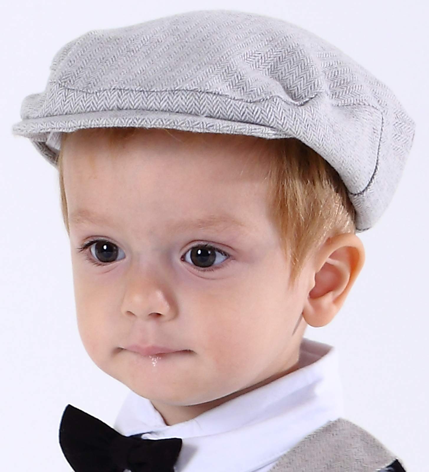 mintgreen Bébé Casquettes Plates Tweed À Chevrons Chapeau