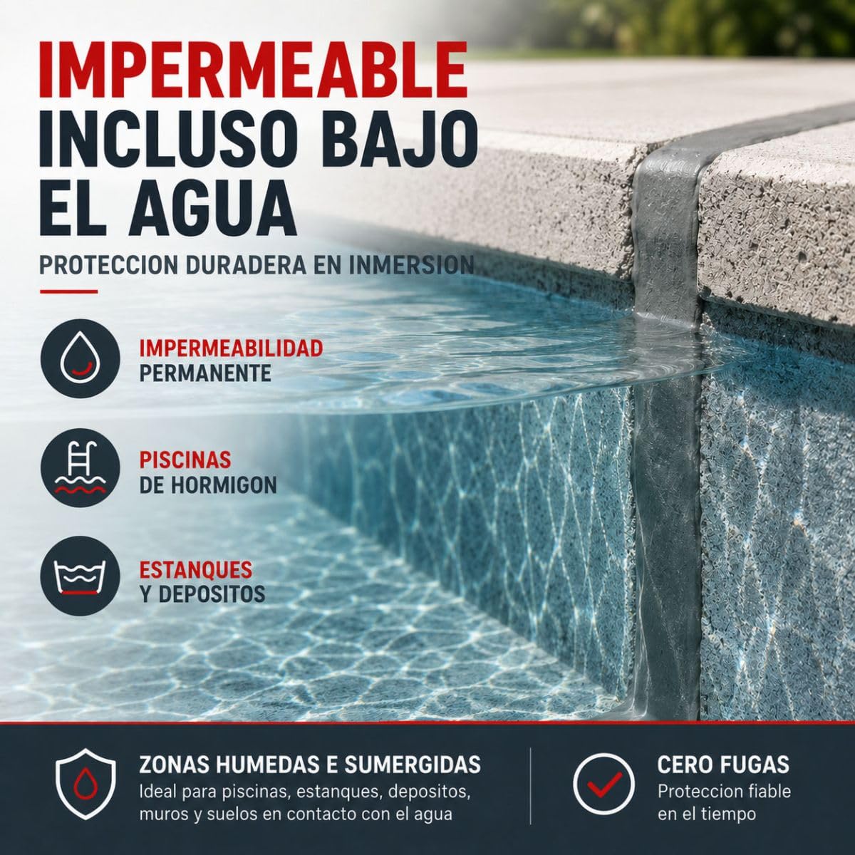 Mortero para Junta Flexible, Reparación de Fisuras en Hormigón 2 kg | Impermeabiliza Fachadas, Terrazas, Balcones, Azulejos y Hormigón, Rellena Fisuras, Int/Ext - Arcane Industries