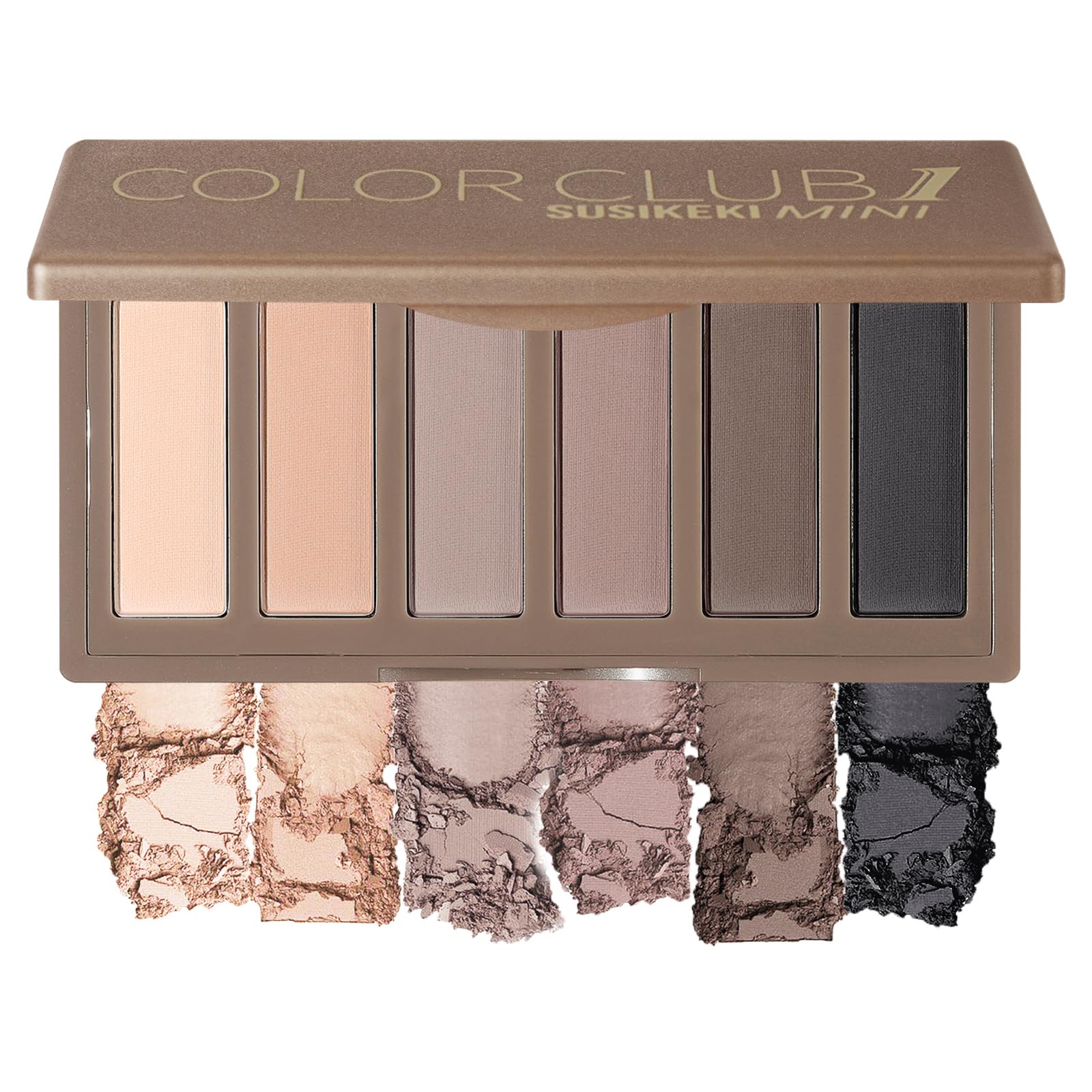 6 Colors Mini Naked Eyeshadow Makeup Palette Neutral Nude Smoky Eye Shadow Taupe & Brown Matte Make Up Pallet with Mirror Highly Pigmented Long Lasting Waterproof Travel Size Gift Kit 01