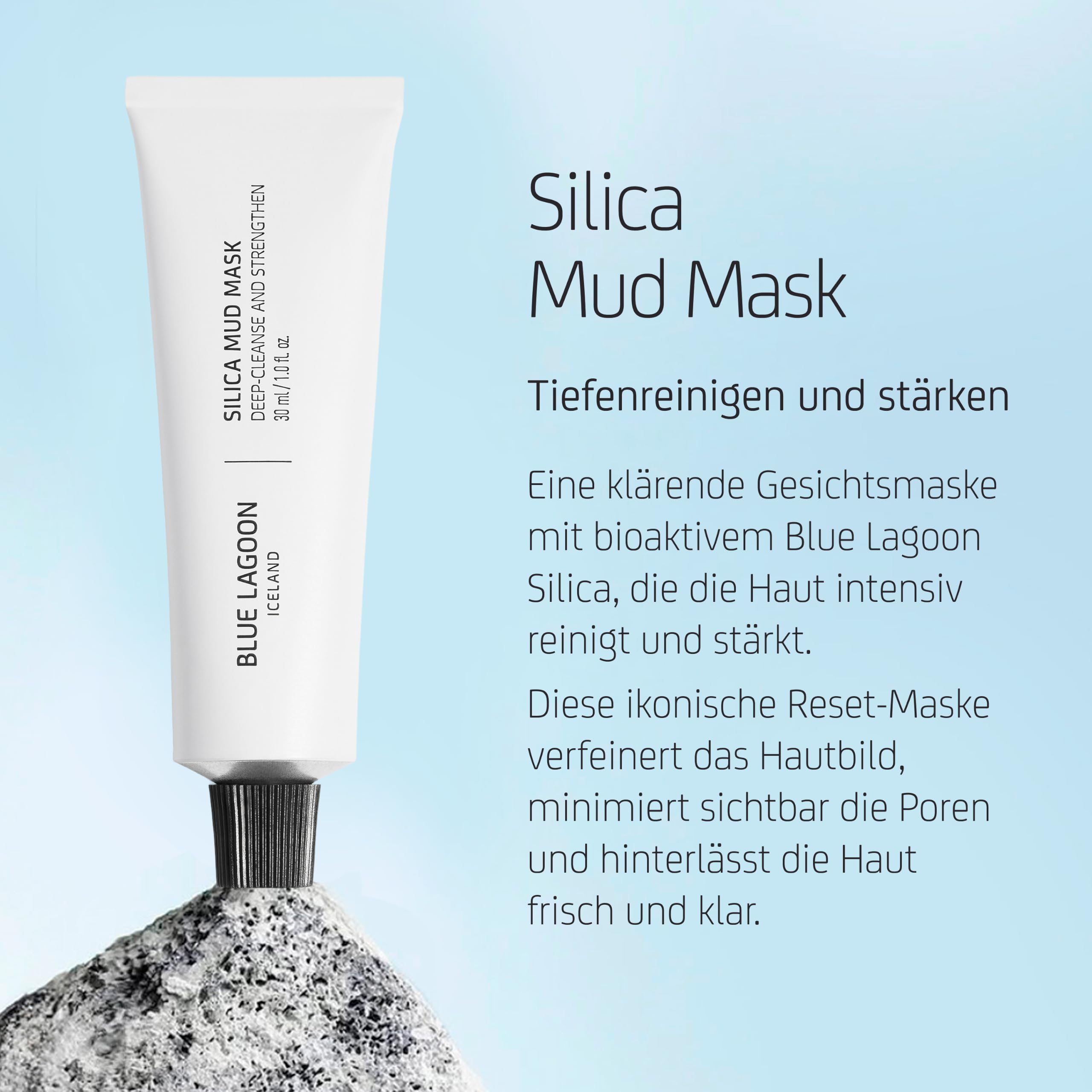 Blue Lagoon - Tiefenreinigende Silica Face Mask für einen strahlenden Teint - Hydratisierende & feuchtigkeitsspendende Gesichtsmaske - Nachhaltige, bioaktive Hautpflege aus Island (30 ml)
