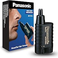 Panasonic ER115 Cordless Nose & Ear Hair Trimmer - Wet/Dry, Washable Rotary Head for Painless Grooming