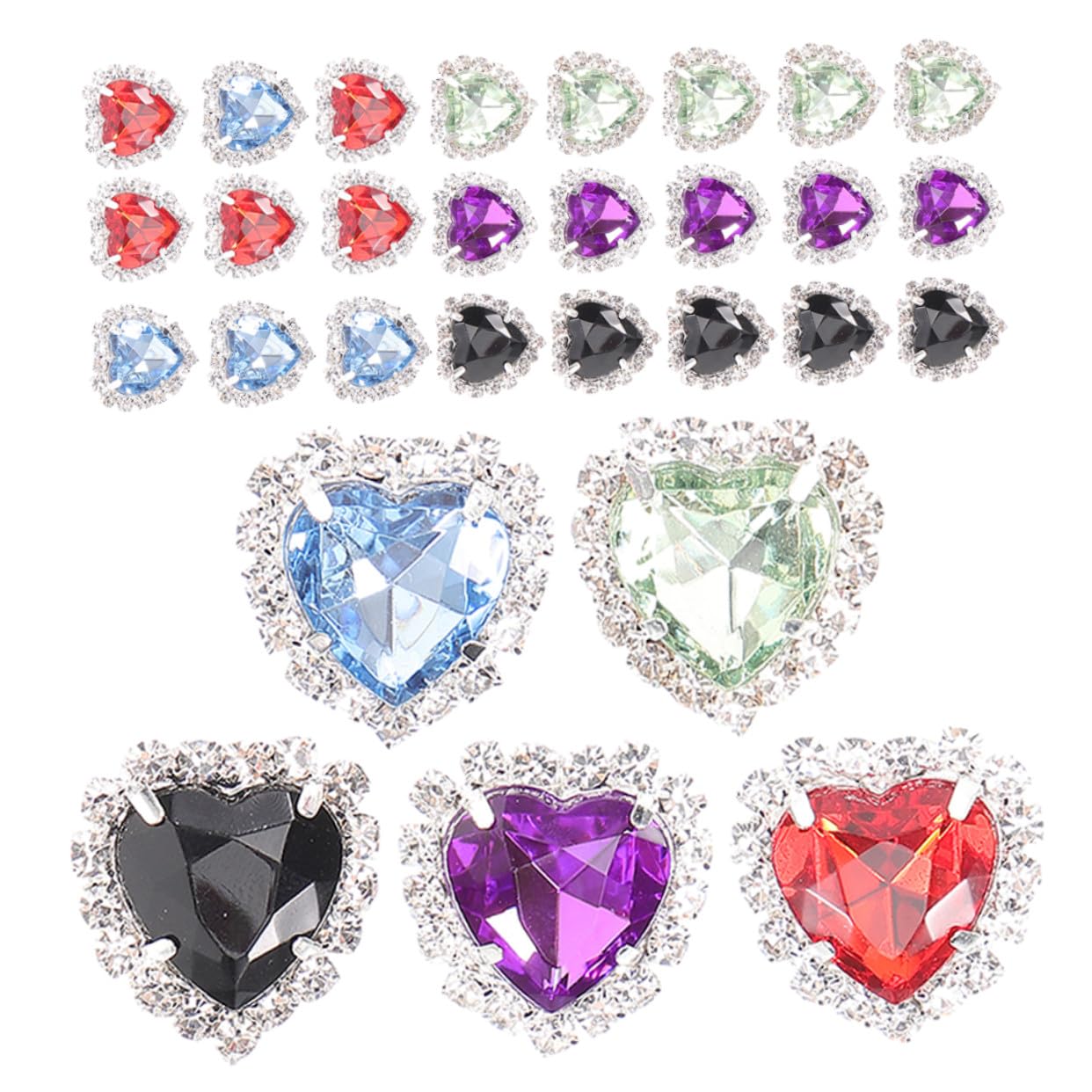 Botones de metal brillantes estilo joyería fina para pedrería nupcial y alta costura DIY