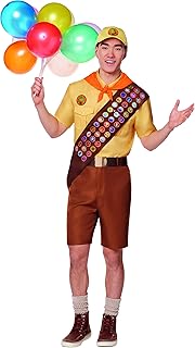 Up Adult Russel Costume | Officially Licensed | Group Costume | Disney | Pixar | Boy Scout Cosplay