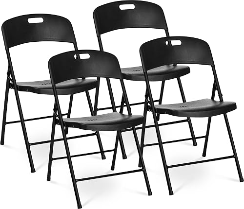 Oline Folding Chair, Indoor Outdoor Plastic Commercial Stackable Foldable Guest