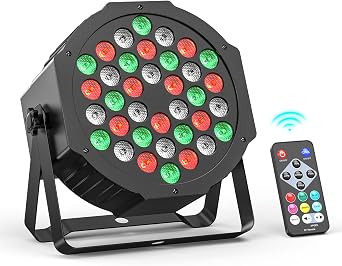 36 LED Stage Par Lights RGB Par Light DMX Lighting Stage Uplights for Events Music Dances Shows Party Wedding Church School Christmas Club 1 Pack