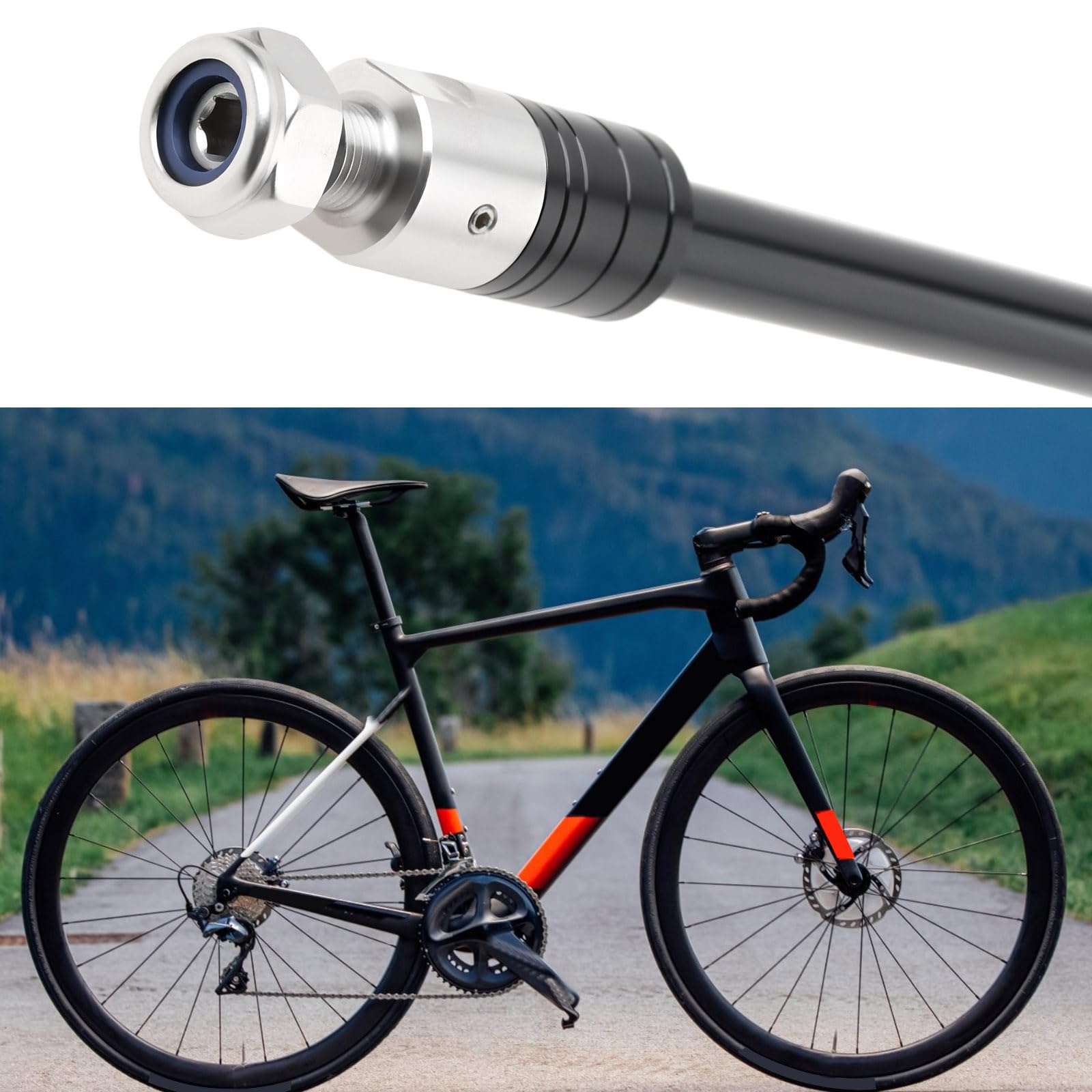 SG Store Axe Traversant de Remorque pour Vélo 12 Mm 12 Mm X 1,5 Longueur Réglable 160-178 Mm Compatible avec Les VTT Et Les Vélos de Route