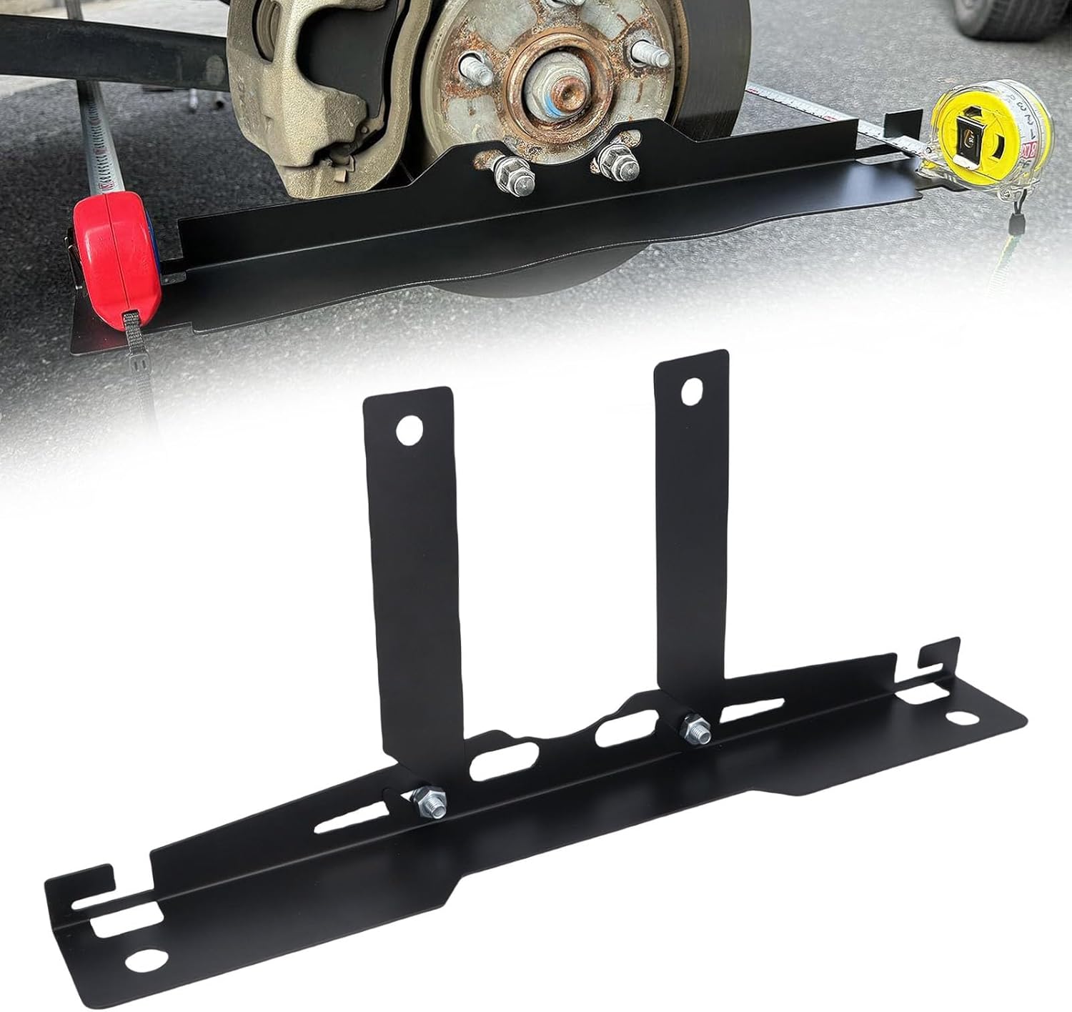 Wheel Alignment Tools, 2 Set, Black Alloy Steel Upgraded Balancing Kit - Precise Toe Calibration, No Disassembly Setup, DIY Home Garage