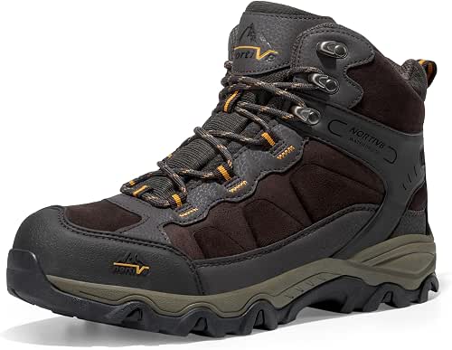 NORTIV 8 Men's Waterproof Lightweight Hiking Boots | Mid Top