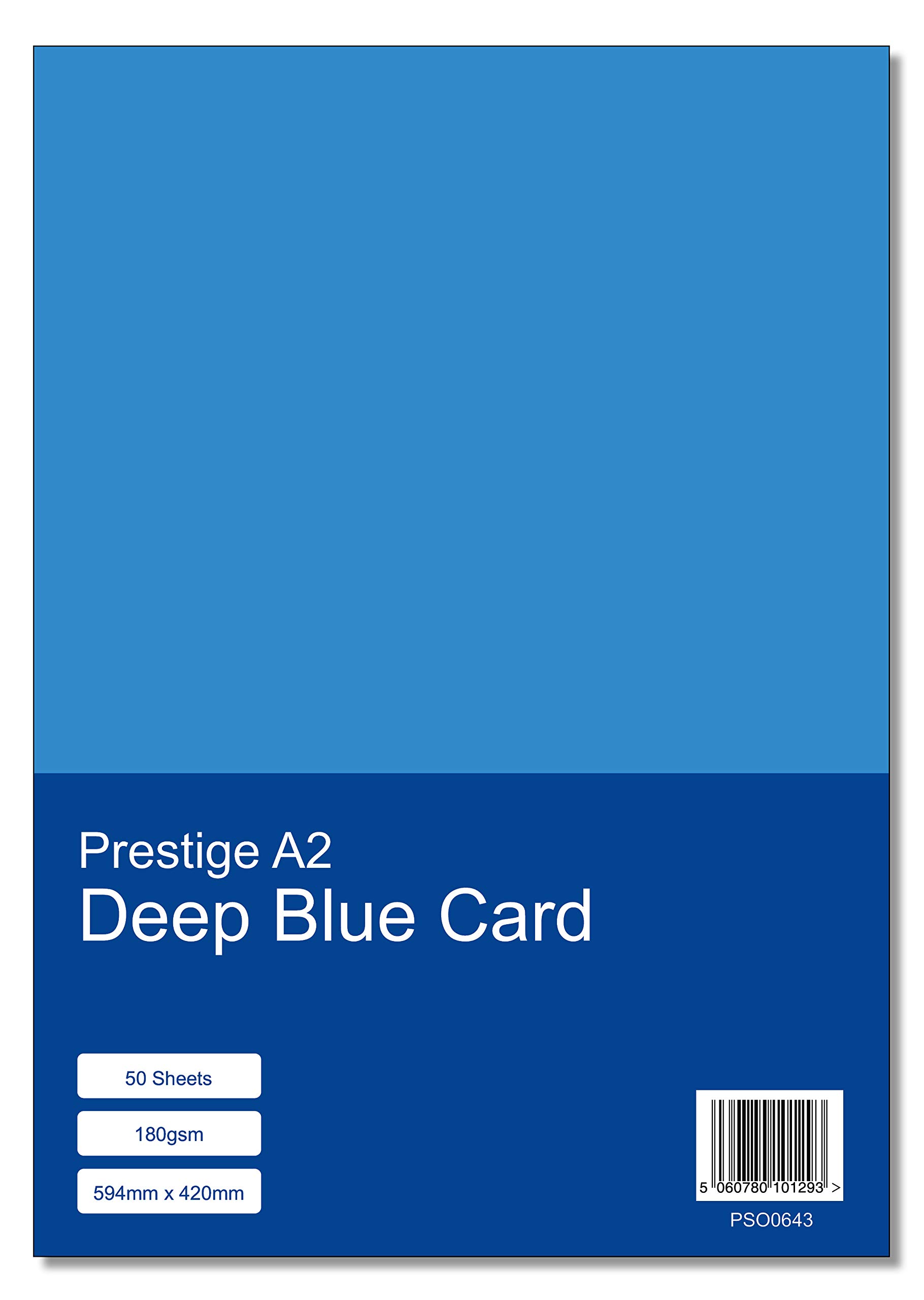 Prestige A2 Deep Blue 180gsm Craft Card x 50 Sheets - (594mm x 420mm)