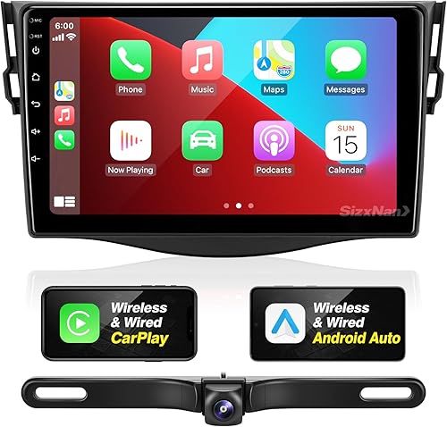 Para Toyota RAV4 2006-2011 Android Pantalla táctil compatible con Carplay inalámbrico Android Auto, radio de coche estéreo Bluetooth navegación