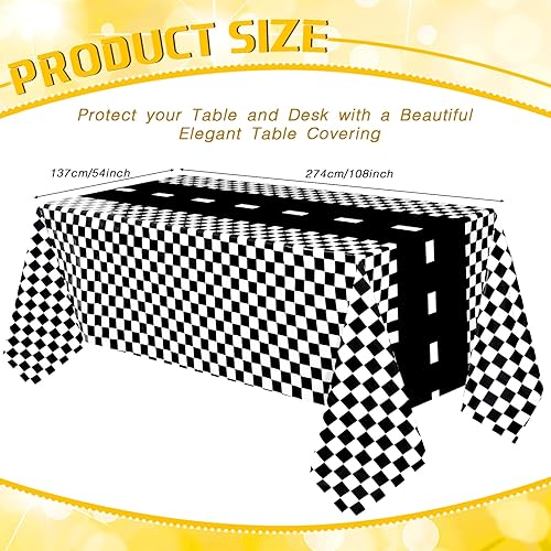 Miniatura 2 de Irenare Suministros para fiesta de cumpleaños de automóvil, decoración de fiesta de carreras, mantel de carretera, camino de mesa de carreras,