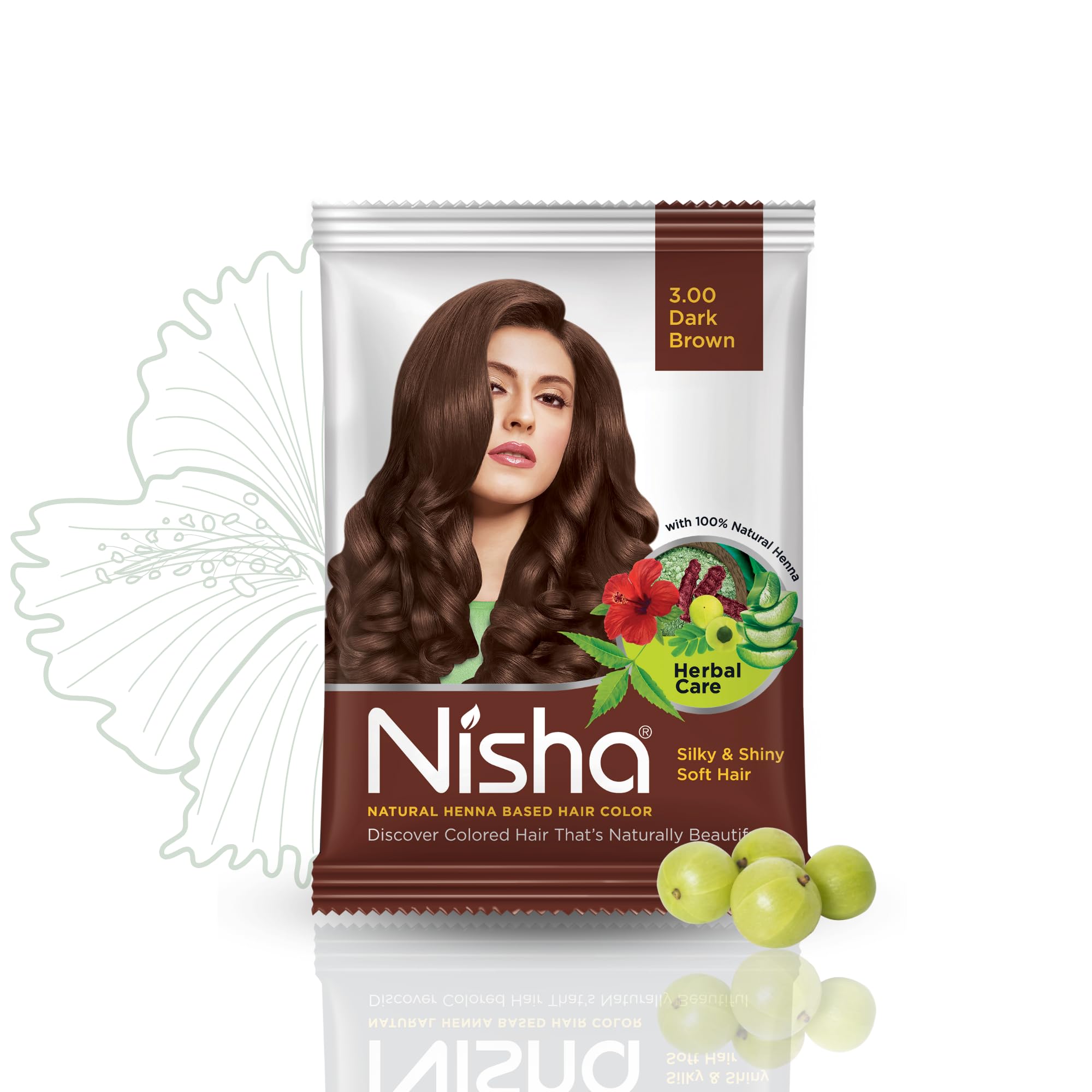 Natural Henna Powder For Hair Colour, 3.0 Dark Brown Hair Color, Herbal Conditioning Hair Dye for Silky & Shiny Soft Hair Colour for Men & Women