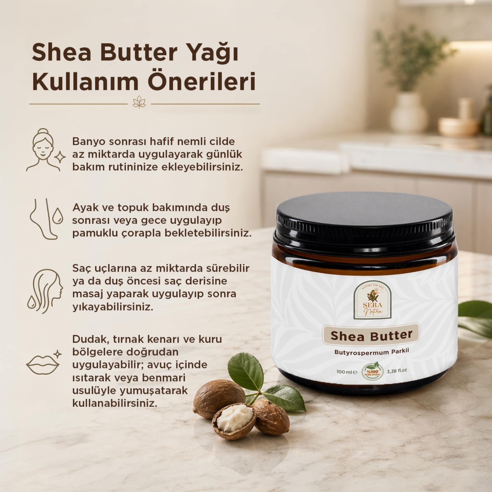 Shea Butter Yağı 100 ml%100 Saf