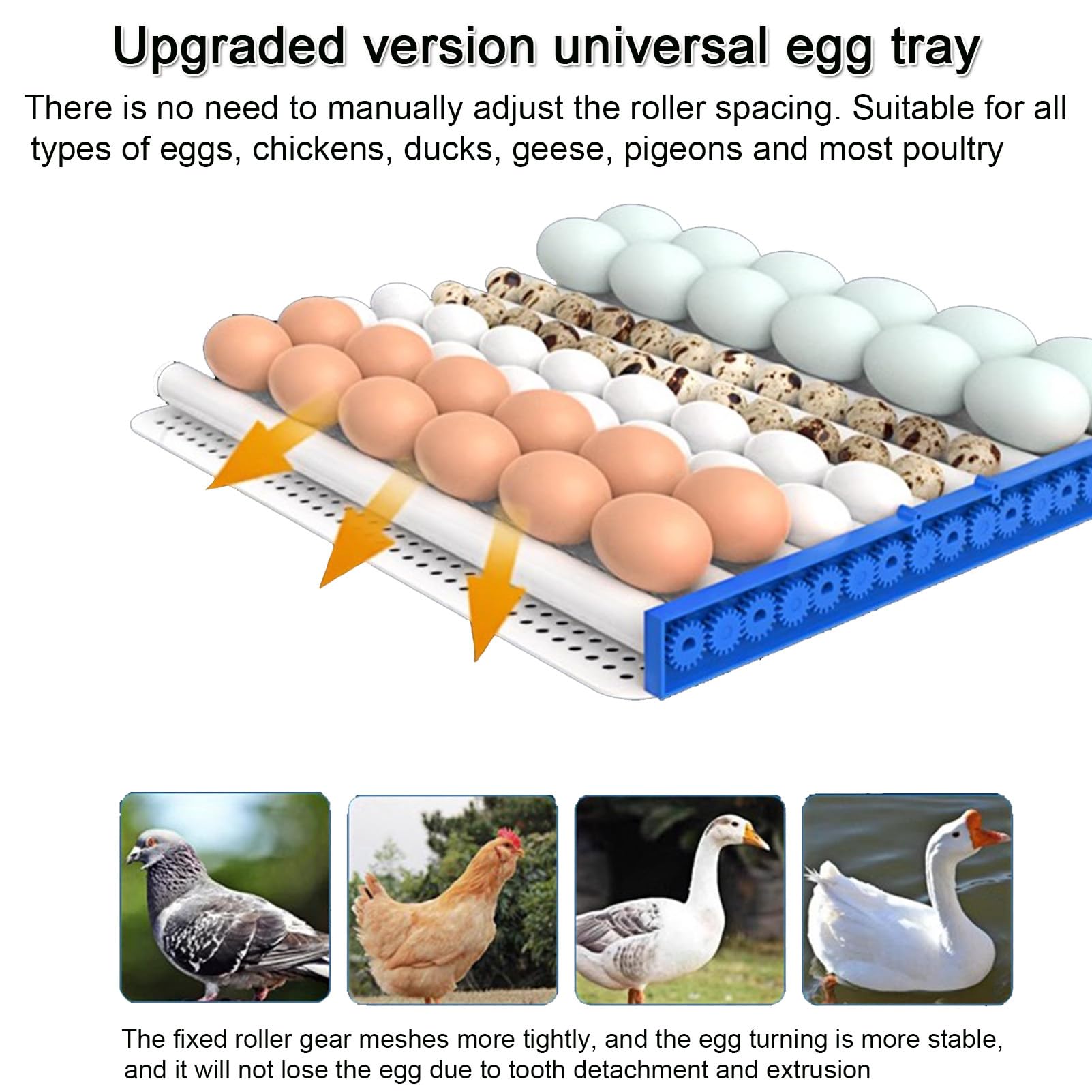 64-256 Huevos incubadores de Huevos de criadero de Huevos con Pantalla de Pantalla Digital LED Control automático de Temperatura, criadero de Pollo para Granjas Familiares en el Aula,192Eggs