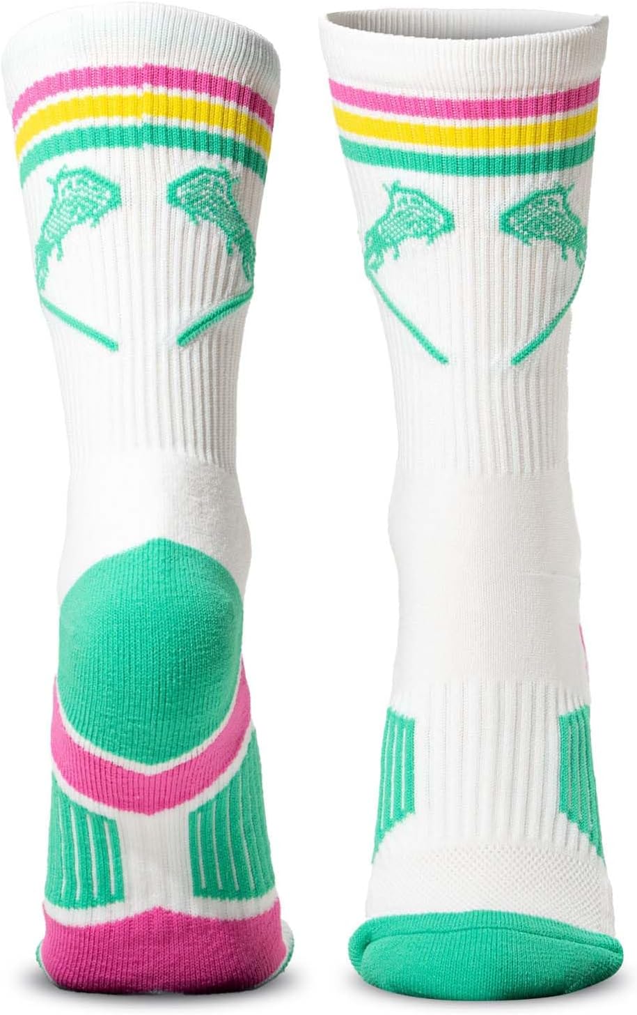ChalkTalkSPORTS Girls Lacrosse Performance Crew Socks - Women's Mid-Calf - Youth & Adult Sizes - Multiple Colors - Image 3