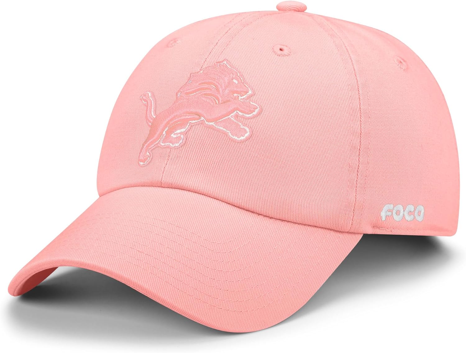 FOCO NFL Mens NFL Pastel Pink Primary Team Logo Casual Cap