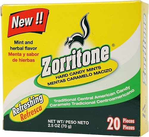 Miniatura 3 de Zorritone Mentas de caramelo, Sabor a menta y hierbas, 20 pastillas por caja, 3 Cajas