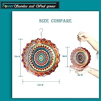 Vista 85 de FONMY - Molinillo de viento con forma de mandala y con bola de cristal en 3D, de acero inoxidable, atrapasol, ideal como regalo de Navidad