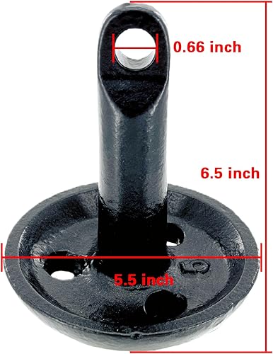 Miniatura 2 de Kit de anclaje de hongo marino de 5 libras, accesorios de anclaje de kayak con revestimiento de polietileno negro con cuerda de 30 pies para kayaks