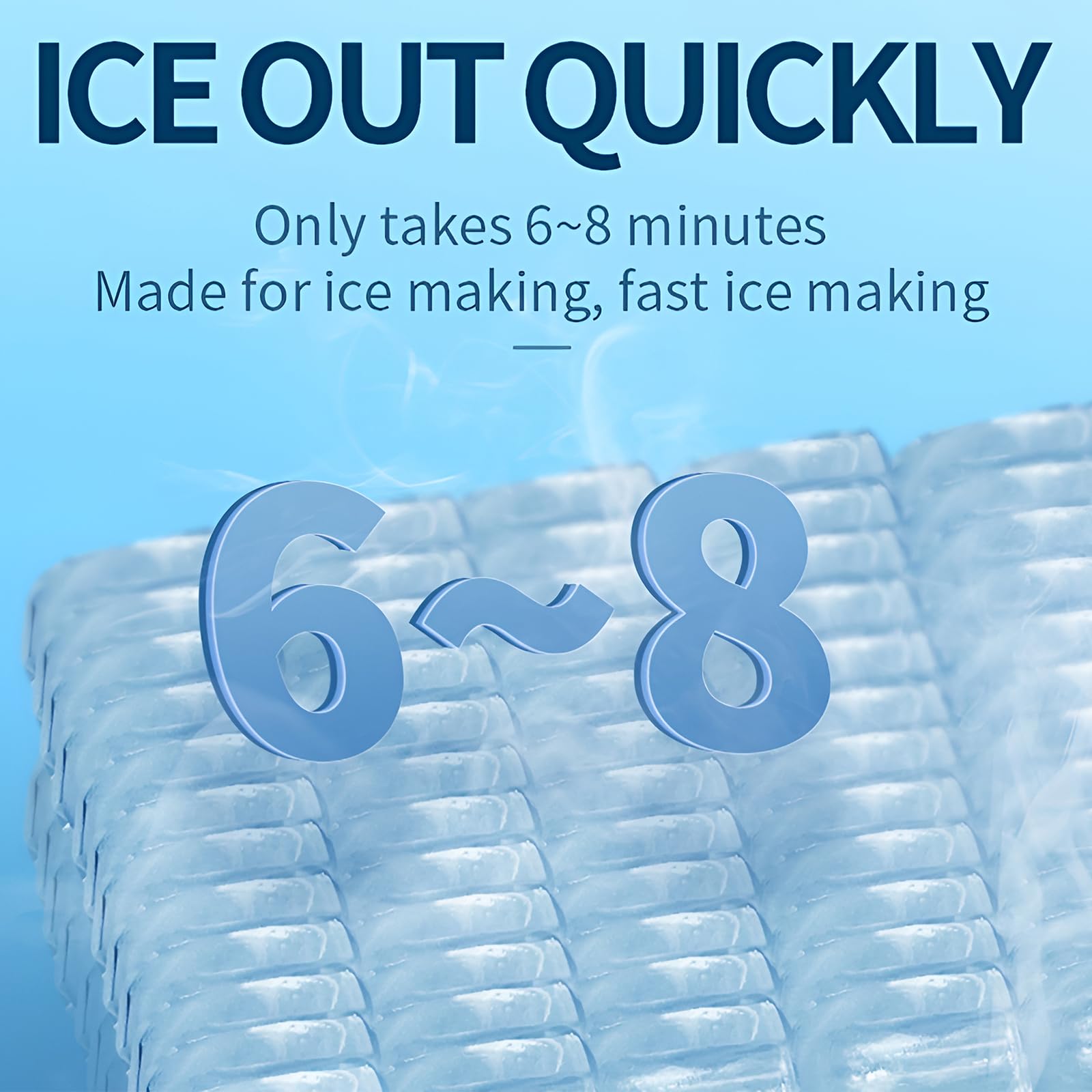 Máquina de Fabricantes de Hielo eléctrico, Fabricante portátil de Cubos de Hielo pequeño, controlado de Forma remota, 2 tamaños de Cubos de Hielo, 9 Cubitos de Hielo listos en 6-8 Minutos