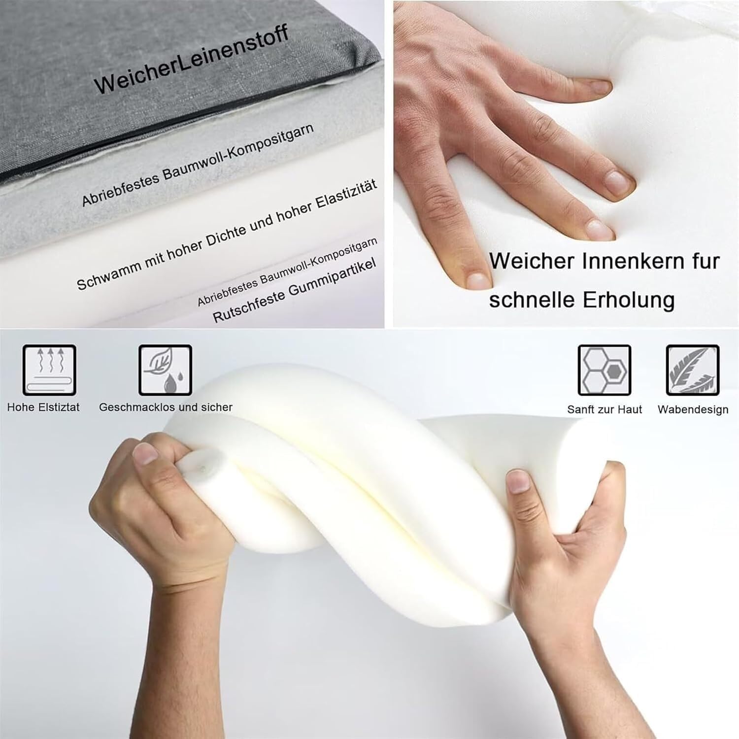 Bench Cushion - Outdoor/Indoor Patio Porch Swing Cushions,High-Resilience Foam Bay Window Seat Furniture Cushion Non-Slip with Zipper(I,51x18x2in)