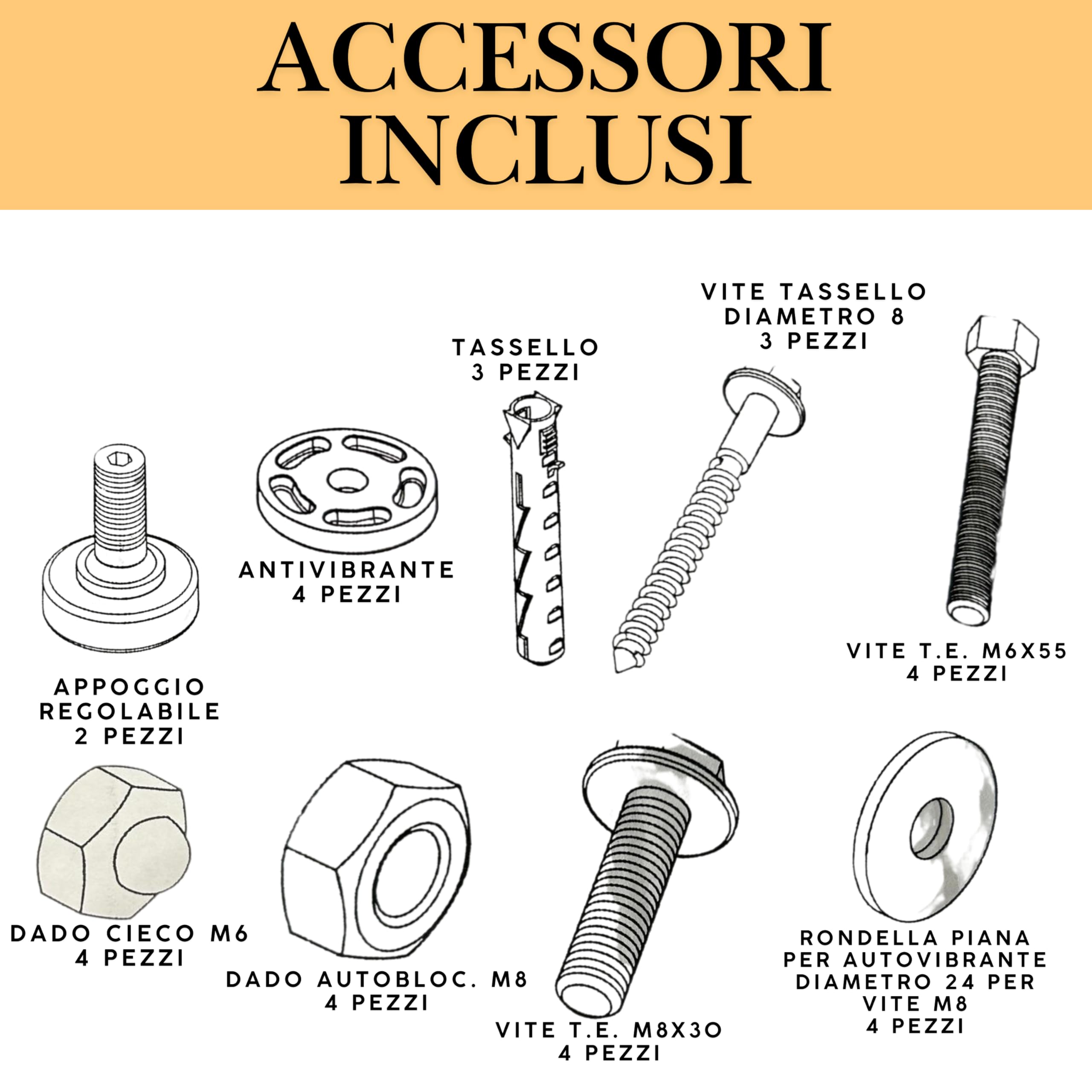 Staffe per Condizionatore Esterno - Supporto per Climatizzatore 38x45 con Traversa per Unità Esterna - Struttura Regolabile, Robusta, Stabile e Resistente (Con Traversa)