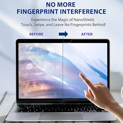 Miniatura 8 de Protector de pantalla antiluz azul compatible con MacBook Pro de 13 pulgadas (2016-2022, M2) y MacBook Air de 13 pulgadas (2018-2021, M1), filtro de