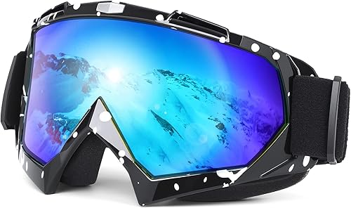 Gafas de esquí de nieve para adultos, gafas de snowboard para jóvenes, adolescentes, hombres y mujeres, gafas de moto de nieve de visión amplia