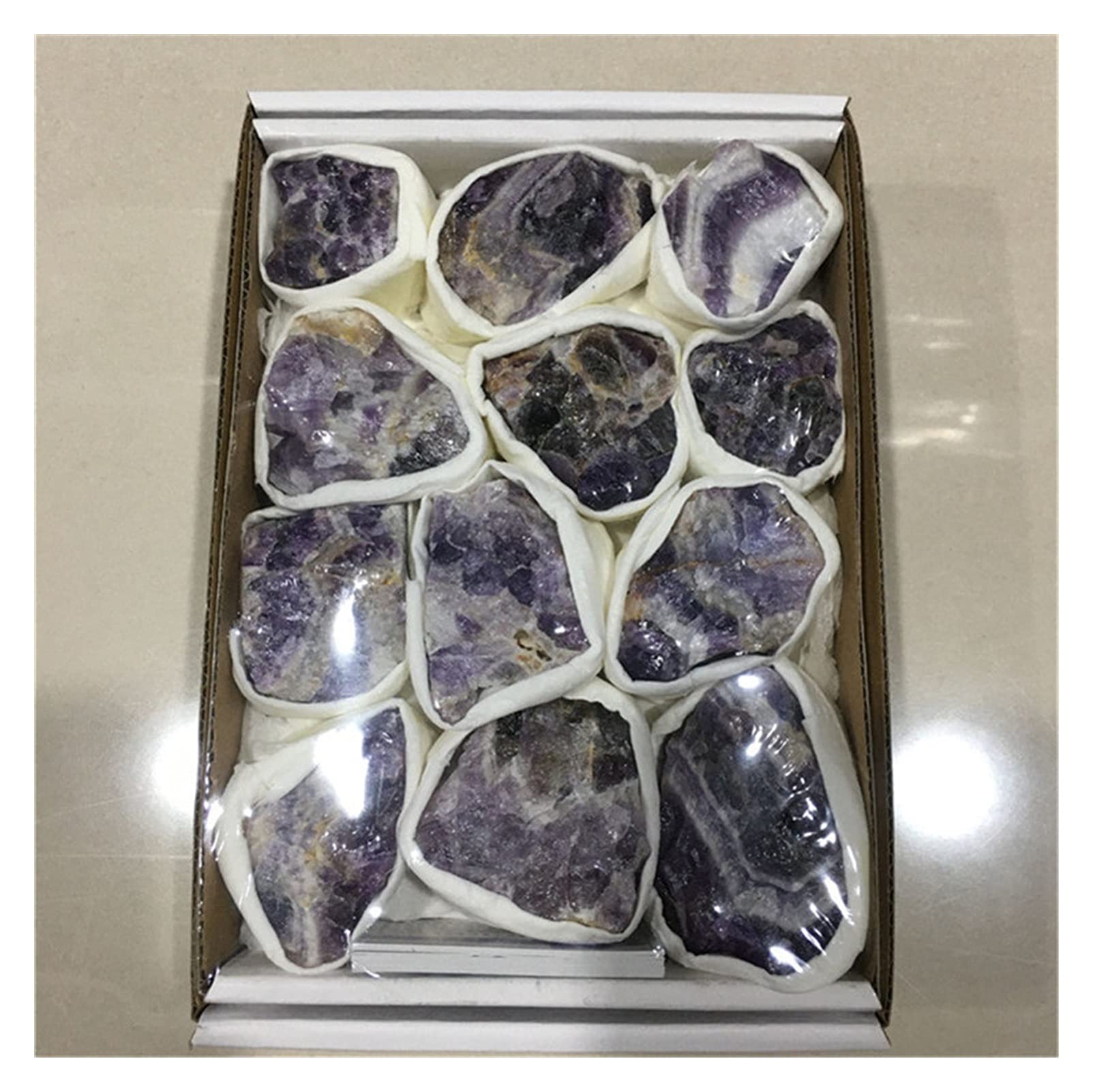 Cristal de quartz naturel améthyste brute d'exception pour lithothérapie