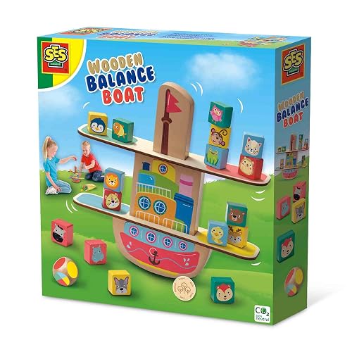 SES Creative 02309 Balancing Game Boat de Madera