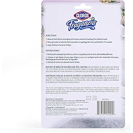 Clorox Fraganzia Adhesive Air Freshening Gels in Island Escape | No-Plug, Battery-Free Air Freshener for Garbage Cans & More, Air Freshener Units, 6 Count - 12 Pack