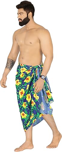 Miniatura 4 de HAPPY BAY Men's Pareo Bath Swim Sarong Wraps