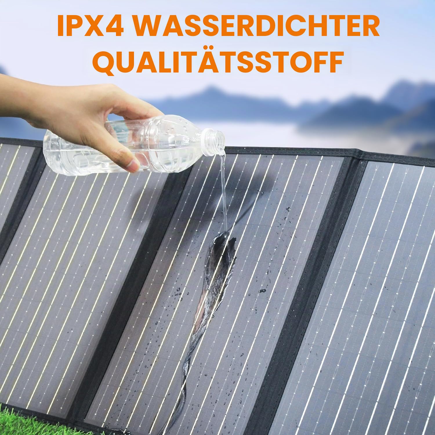 SinKeu 60W Tragbares Solarpanel für Powerstation, Solargenerator, Telefone, wasserdicht, faltbares monokristallines Solarladegerät mit DC/USB-A/Typ-C-Ausgängen für Outdoor-Camping, netzunabhängiges