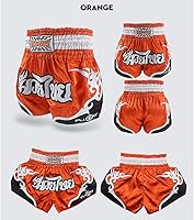 Vista 193 de Fluory - Pantalones cortos de lucha para muay thai, shorts de MMA, ropa de entrenamiento para lucha en jaula, grappling, artes marciales, kickboxing