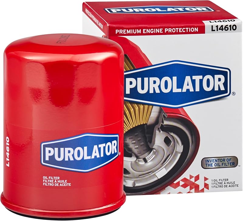 Filtro de óleo do motor Purolator L14610 com válvula de silicone – 1 unidade