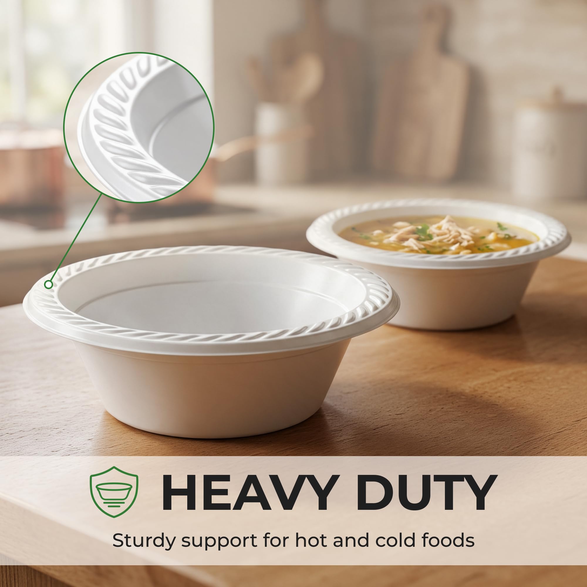 Disposable Plastic Bowls & Plates - Bulk Pack -4