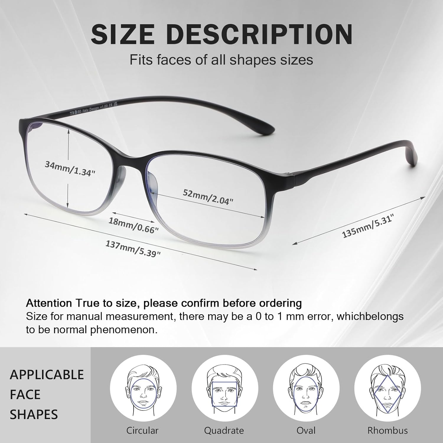 AQWANO 2.0 Computer Reading Glasses Men Women Blue Light Blocking, Lightweight TR90 Flexible Frame Readers Glasses Anti Glare, No Rubber Frames - Image 5