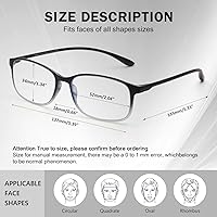Vista 5 de AQWANO Blue Light Blocking Reading Glasses Women Men, Lightweight Flexible TR90 Computer Readers Unbreakable Cheaters Glasses