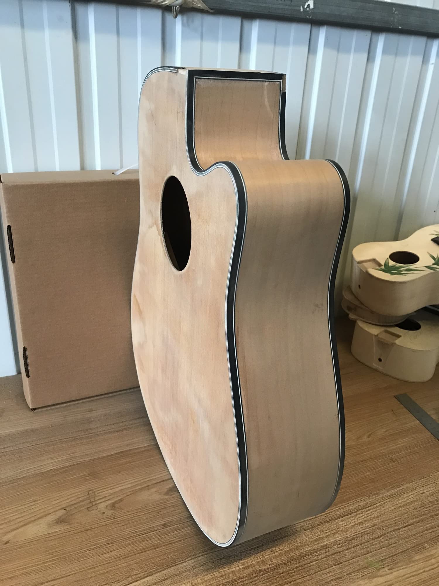 FLFL DIY Bausatz Gitarre Massivholz D Form Akustikgitarre Handmade Guitarra Anpassen 41 Zoll Fichte Furniergitarre Unvollendeter Gitarrenbausat