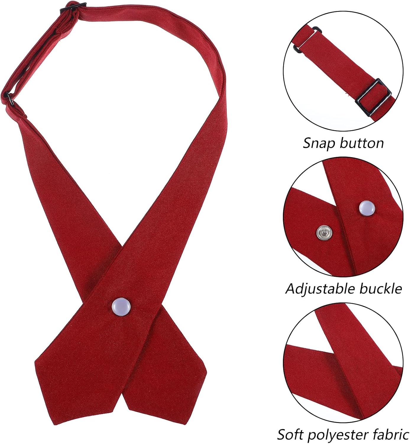 CIATBYYJ French Uniform Girls Tie, Adjustable Neck Tie, Cross Tie for Girl Boy School Uniform