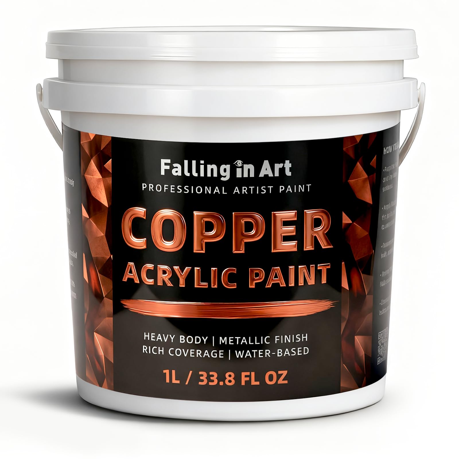 Peinture acrylique métallique cuivrée sans odeur pour rénover un meuble ancien facilement