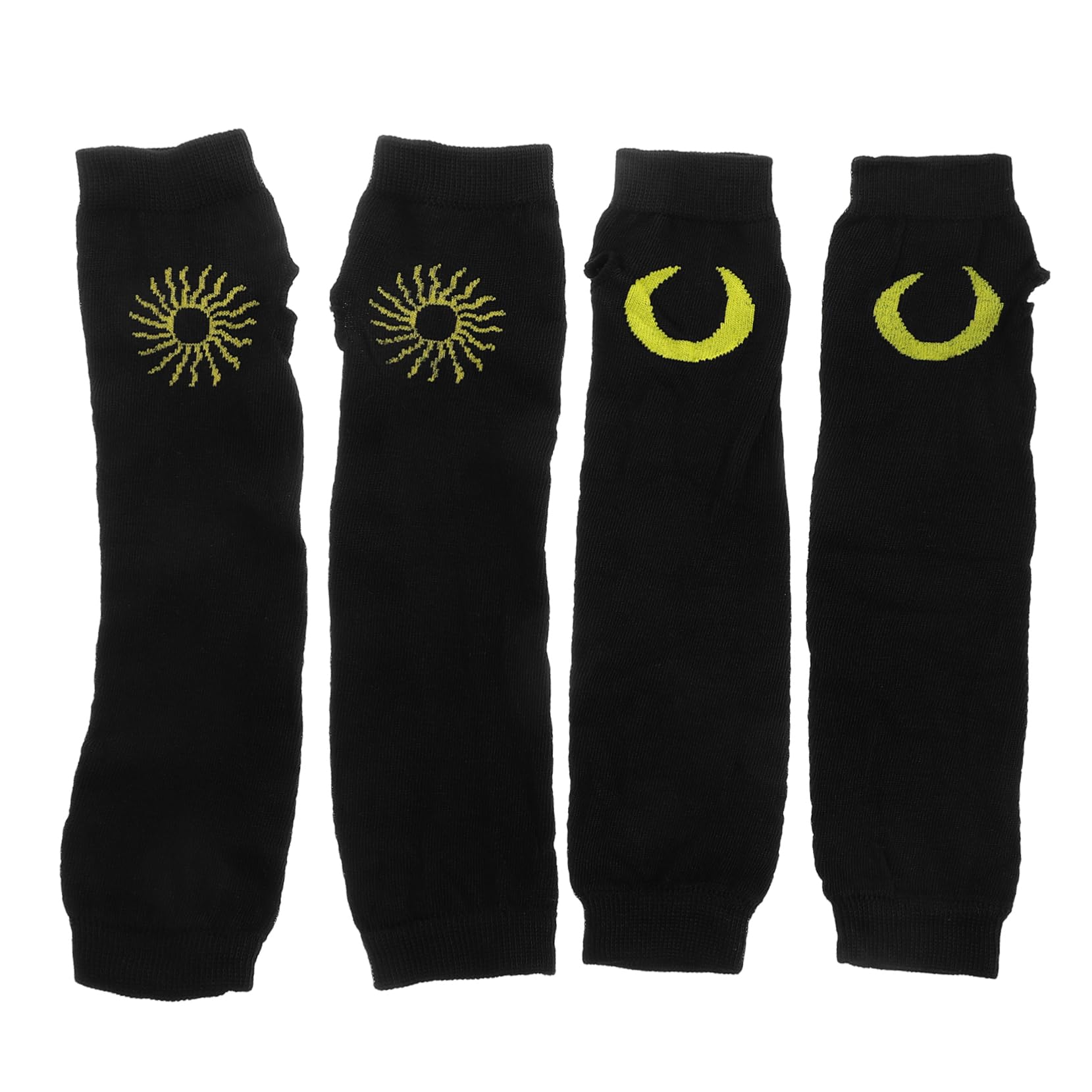 Totority 2 Pair Half Finger Gloves Arm Warmers for Women Cosplay Gloves Gothic Style Knit Winter Fashion