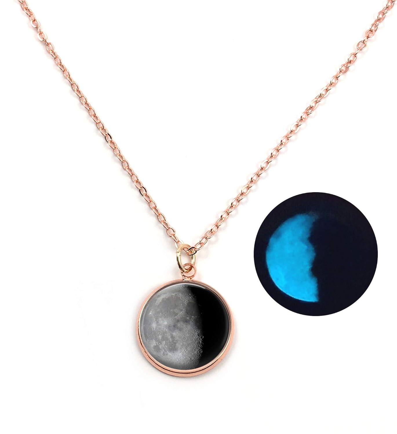Personalized Glow in the Dark Birth Moon Necklace Australia Ubuy