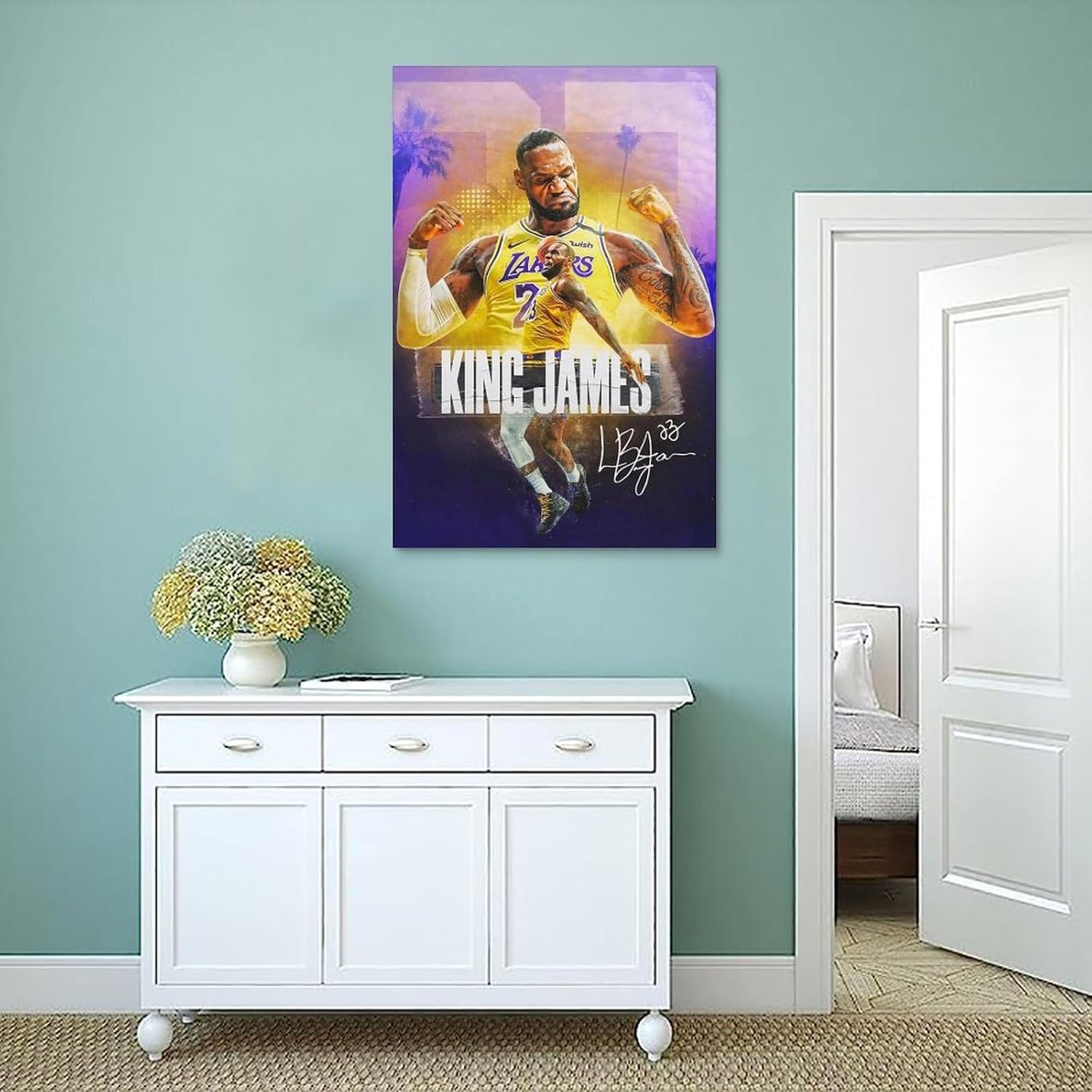 LeBron James Basketball Star Art Sports Posters Home Decor Kids Room Wall Art Prints Friends Colleagues Gifts 12x18inch(30x45cm) image 3