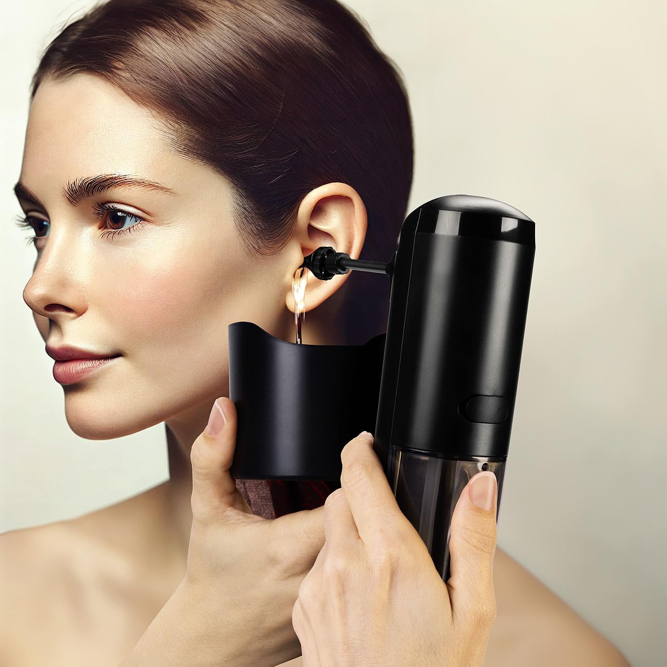 newgen medicals doccia auricolare: Pulitore per orecchie elettrico a batteria, con display, 3 modalità (pulizia orecchie, pulitore per elettrico, orecchio)