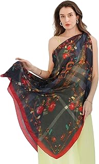 Xinmurffy 100% 6A Grade Mulberry Silk Travel Scarf Large Women Floral Shawl Oversize Soft Wraps For Evening Dresses