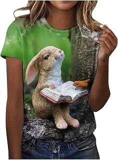Alwyeans Summer Tops for Women UK Plus Size, Casual Loose Tops Short Sleeve Crewneck Blouse Shirts Cute Graphic Print Sweatshirt Ladies T Shirts Size 16 Regular Fit Pullover Hoodless Shirts