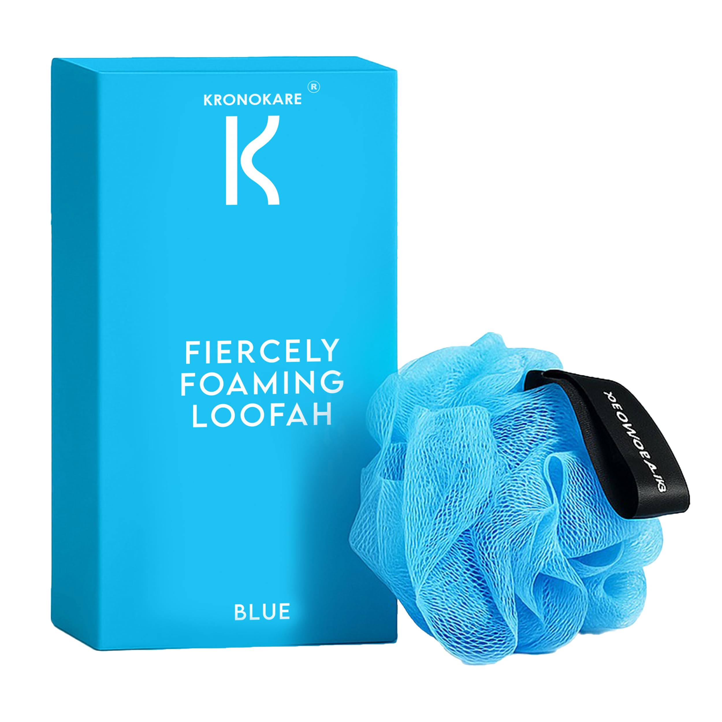 KRONOKARE LOOFAH - Fiercely Foaming | Reusable. Eco-Friendly, Exfoliates | Bath Sponge (Loofah). - Blue-image-31